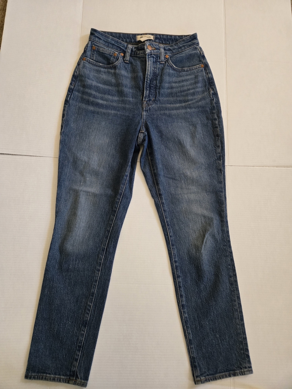 Madewell Straight-Leg Jeans in Dark Blue Wash